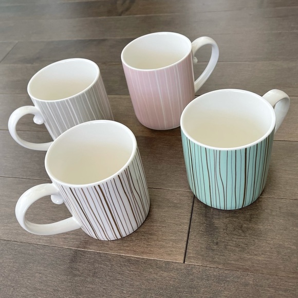 MIMI COLLECTION Pastel Colour Mug Set of 4, Coffee Tea Dinnerware Mug - Picture 3 of 8
